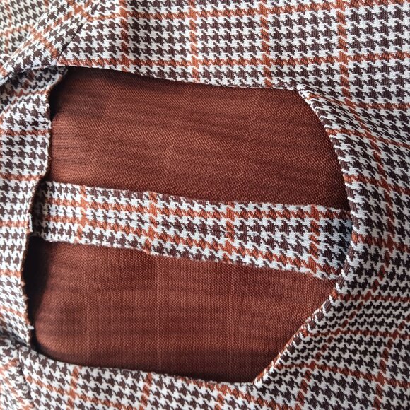 1OF1 Medium Vintage 1970's Houndstooth Sleeveless Button-Side Top Handmade Mom - Picture 6 of 6